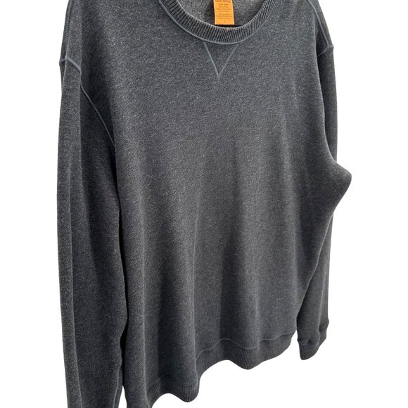 Tailor Vintage Mens Charcoal Grey Crewneck Long Sleeve Sweater L - Picture 2 of 6